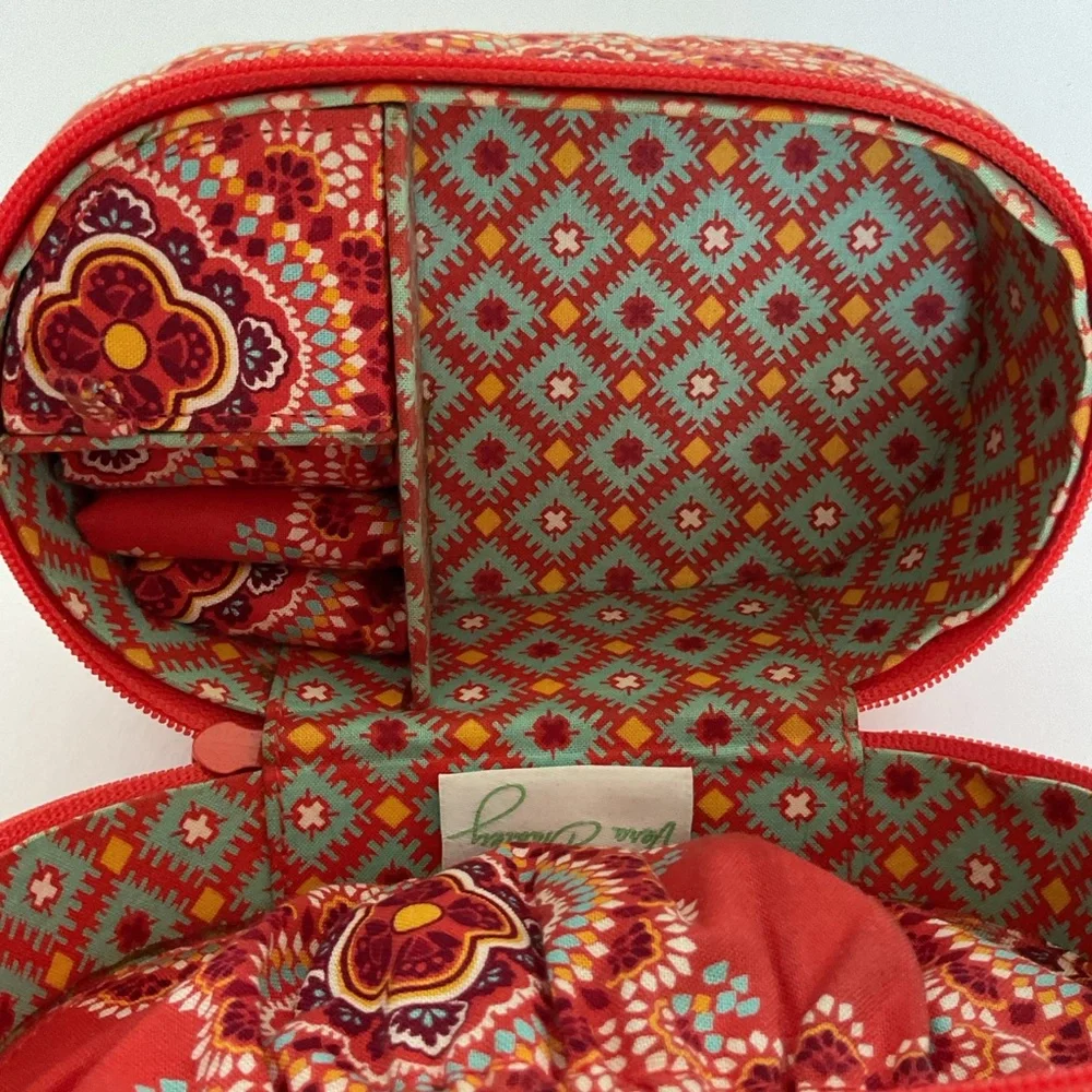 Retired Vera Bradley Coral Travel Jewelry box Case